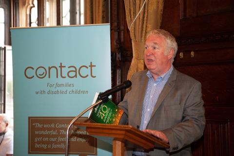 Sir Mike Penning MP addresses guests at Contact’s Together at 40 Awards