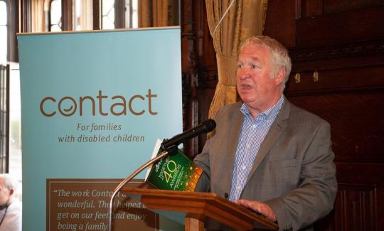 Sir Mike Penning MP addresses guests at Contact’s Together at 40 Awards