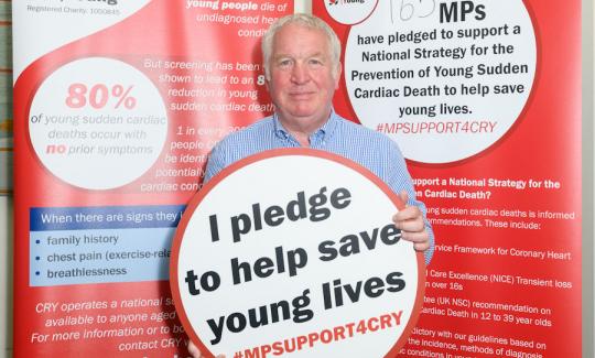 Sir Mike Penning MP backs Cardiac Risk in the Young campaign.
