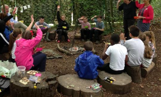 Sir Mike Penning visits Forest School at St Albert the Great Catholic Primary School.