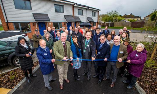 Sir Mike Penning MP opens four new Passivhaus Homes in the village of Great Gaddesden