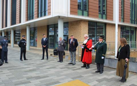 Armed Forces Day flag-raising at The Forum