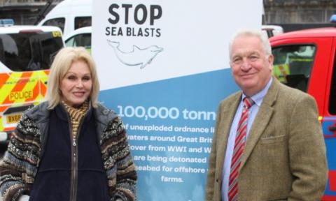 Sir Mike Penning congratulates Joanna Lumley on ‘Stop Sea Blasts’ campaign success