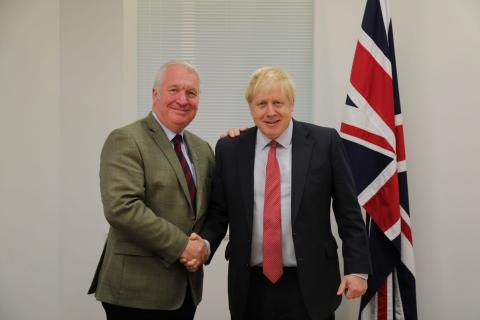 Sir Mike Penning MP and Prime Minister Boris Johnson MP