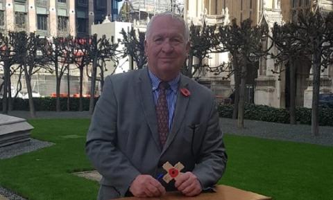 Sir Mike Penning MP at the House of Commons Constituency Garden of Remembrance