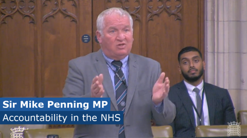 Sir Mike Penning MP speaking in Westminster Hall