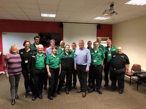 Sir Mike Penning visits St John Ambulance at the HQ in Crescent Road